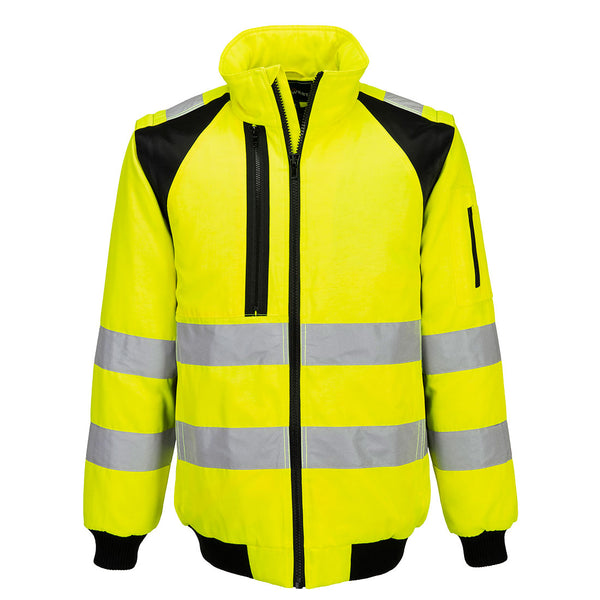 Casaco Piloto PW3 Hi-Vis 2 em 1-Amarelo/preto-S-RAG-Tailors-Fardas-e-Uniformes-Vestuario-Pro