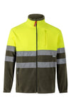 Casaco Polar Bicolor de Alta Visibilidade-VERDE CAÇA/AMARELO FLUORESCENTE - 03/20-XS-RAG-Tailors-Fardas-e-Uniformes-Vestuario-Pro