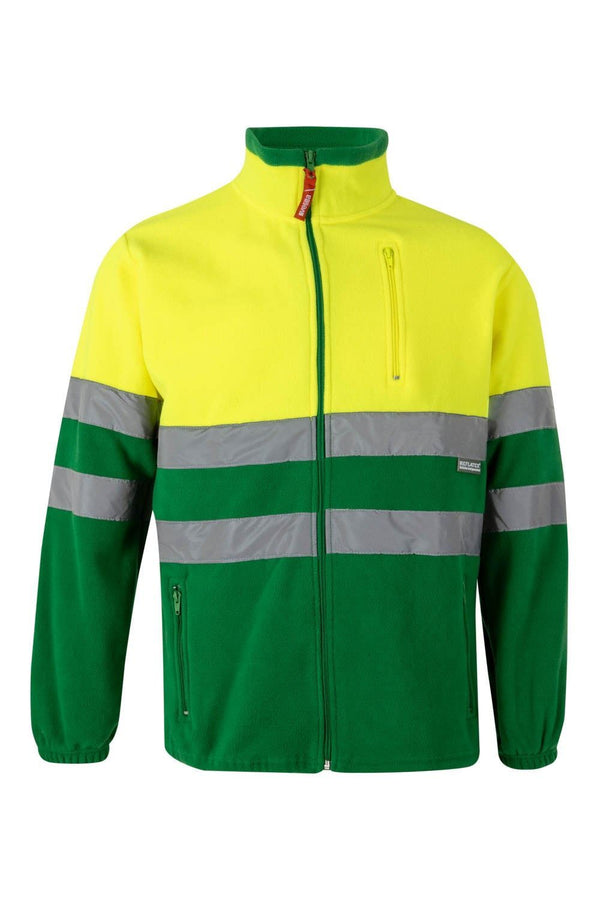 Casaco Polar Bicolor de Alta Visibilidade-VERDE ERVA/AMARELO FLUORESCENTE - 29/20-XS-RAG-Tailors-Fardas-e-Uniformes-Vestuario-Pro
