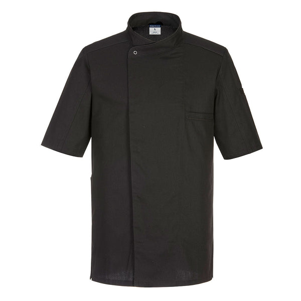 Casaco S/S dos Chefs de Surrey-Preto-L-RAG-Tailors-Fardas-e-Uniformes-Vestuario-Pro