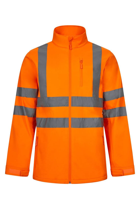 Casaco Soft Shell de Alta Visibilidade-Laranja Fluorescente - 19-S-RAG-Tailors-Fardas-e-Uniformes-Vestuario-Pro