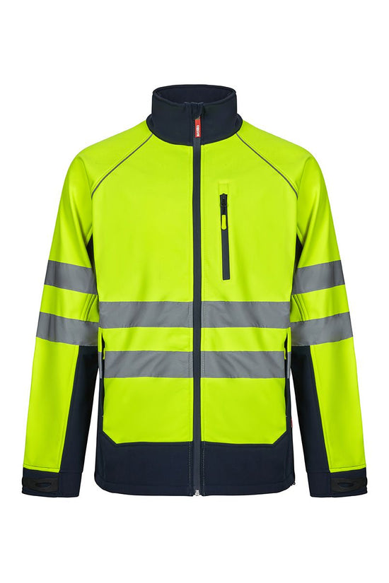 Casaco Softshell Bicolor de Alta Visibilidade-Amarelo/Marinho-S-RAG-Tailors-Fardas-e-Uniformes-Vestuario-Pro
