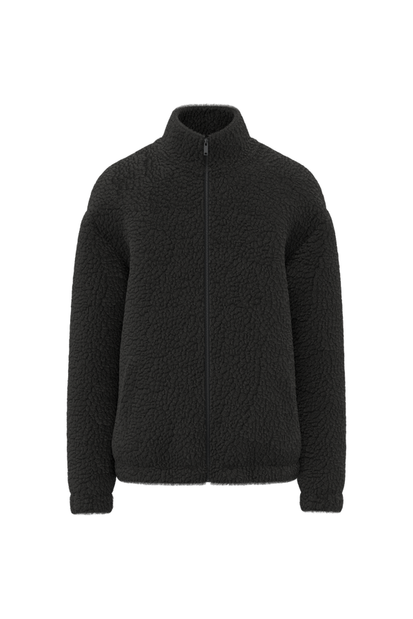 Casaco Sweatshirt com Ombros Descaídos em Sherpa Unissexo-Preto-XS-RAG-Tailors-Fardas-e-Uniformes-Vestuario-Pro