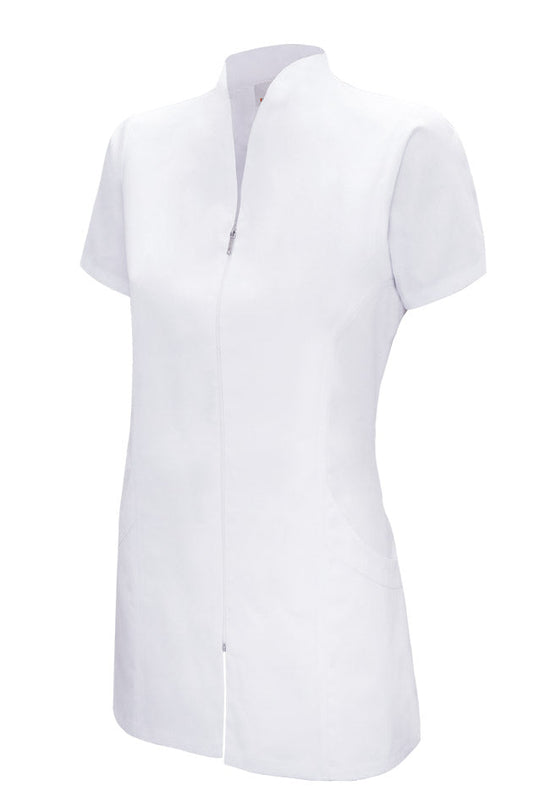 Casaco com Fecho-Ecler de Manga Curta-Branco-XS-RAG-Tailors-Fardas-e-Uniformes-Vestuario-Pro