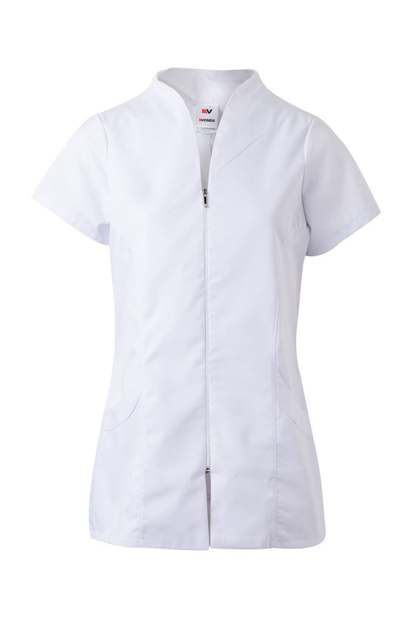 Casaco com Fecho-Ecler de Manga Curta-Branco-XS-RAG-Tailors-Fardas-e-Uniformes-Vestuario-Pro
