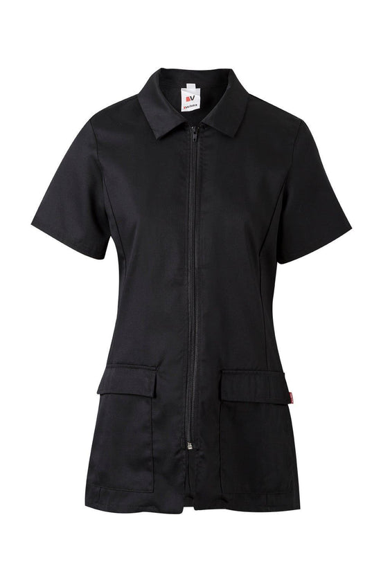 Casaco com Fecho-Ecler de Manga Curta-PRETO - 00-XS-RAG-Tailors-Fardas-e-Uniformes-Vestuario-Pro