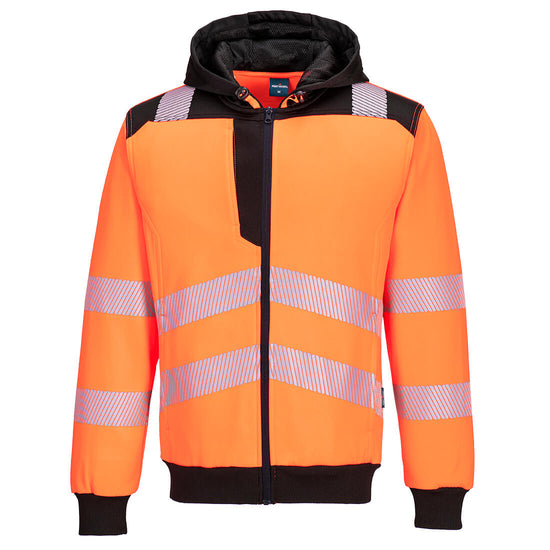 Casaco com capuz com Fecho de correr Alta Visibilidade PW3-Laranja/Preto-S-RAG-Tailors-Fardas-e-Uniformes-Vestuario-Pro