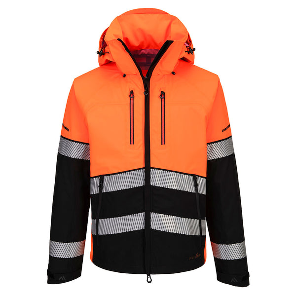 Casaco de Chuva EV4 Hi-Vis (3L)-Laranja/preto-S-RAG-Tailors-Fardas-e-Uniformes-Vestuario-Pro