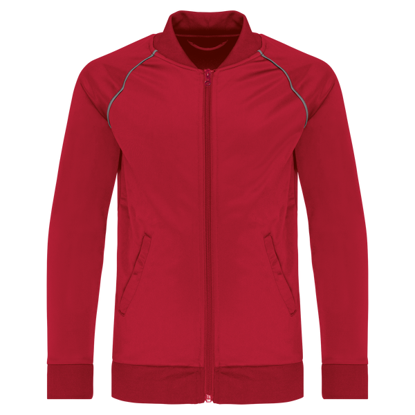 Casaco de Fato de Treino com Risca de Criança-Vermelho Desportivo-4/6 Anos-RAG-Tailors-Fardas-e-Uniformes-Vestuario-Pro