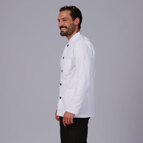 Casaco de Homem com Gola Mao Branco-RAG-Tailors-Fardas-e-Uniformes-Vestuario-Pro