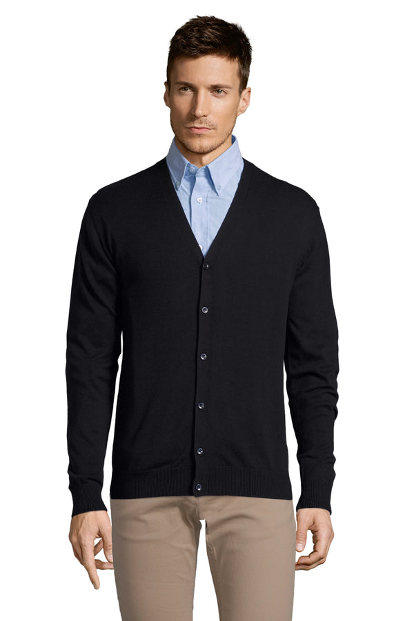 Casaco de Malha com Decote em V para Homem GOLDEN MEN-Azul marinho-318-S-RAG-Tailors-Fardas-e-Uniformes-Vestuario-Pro