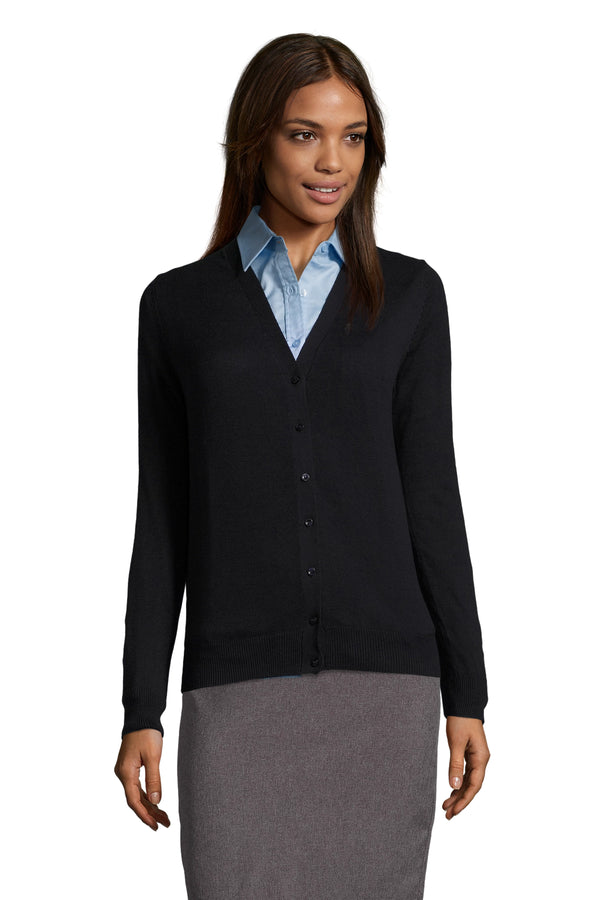 Casaco de Malha com Decote em V para Senhora GOLDEN WOMEN-Azul marinho-318-S-RAG-Tailors-Fardas-e-Uniformes-Vestuario-Pro