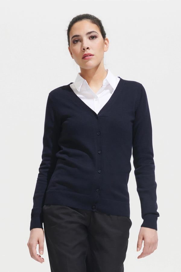 Casaco de Malha com Decote em V para Senhora GOLDEN WOMEN-RAG-Tailors-Fardas-e-Uniformes-Vestuario-Pro