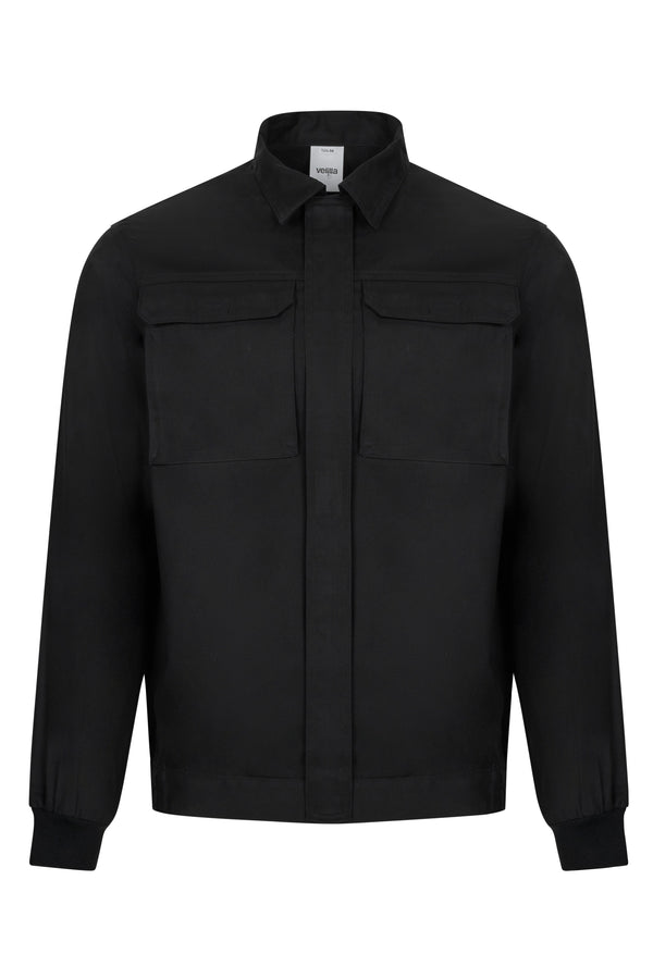 Casaco de Trabalho 100% ALGODÃO-Preto-48-RAG-Tailors-Fardas-e-Uniformes-Vestuario-Pro