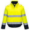 Casaco de bombardeiro Hi-Vis 2 em 1 com contraste Essential Lite-Amarelo/Marinho-S-RAG-Tailors-Fardas-e-Uniformes-Vestuario-Pro