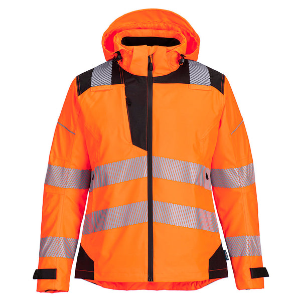 Casaco de chuva PW3 Hi-Vis para mulher-Laranja/Preto-L-RAG-Tailors-Fardas-e-Uniformes-Vestuario-Pro