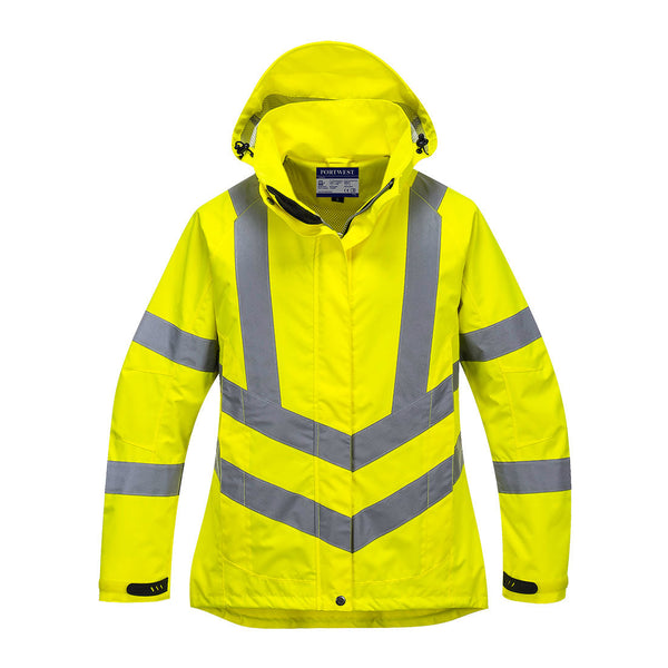 Casaco de chuva respirável Hi-Vis para mulher-Amarelo-XS-RAG-Tailors-Fardas-e-Uniformes-Vestuario-Pro