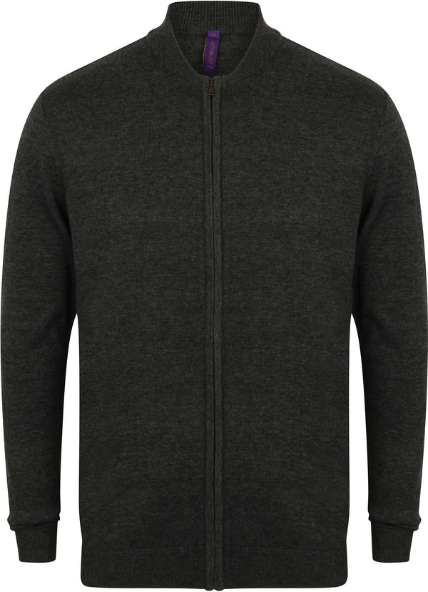 Casaco de malha gola Bomber-Grey Marl-XXS-RAG-Tailors-Fardas-e-Uniformes-Vestuario-Pro