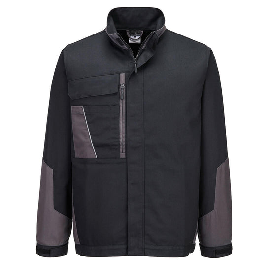 Casaco de trabalho de algodão isolado em dois tons WX1-Preto/cinzento-S-RAG-Tailors-Fardas-e-Uniformes-Vestuario-Pro