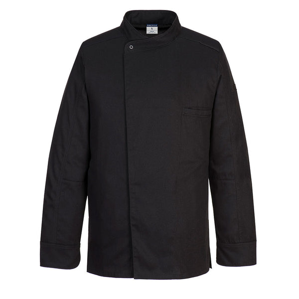 Casaco dos Chefs de Surrey L/S-Preto-L-RAG-Tailors-Fardas-e-Uniformes-Vestuario-Pro