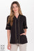 Casaco elástico de manga 3/4 com vivo dourado-Preto - 786-XS / (SP)-RAG-Tailors-Fardas-e-Uniformes-Vestuario-Pro