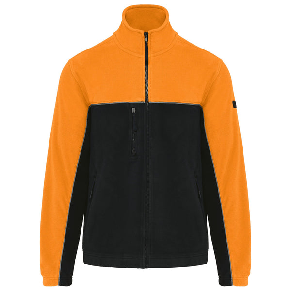 Casaco polar bicolor eco-responsável unissexo-Black / Orange-XS-RAG-Tailors-Fardas-e-Uniformes-Vestuario-Pro