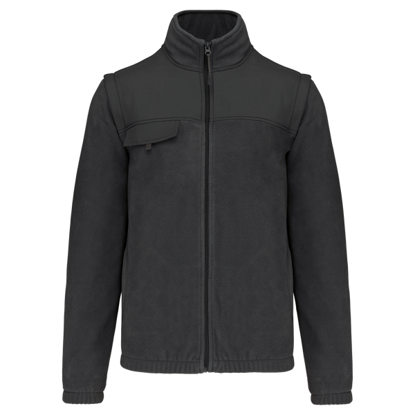 Casaco polar com mangas amovíveis-Dark Grey-S-RAG-Tailors-Fardas-e-Uniformes-Vestuario-Pro