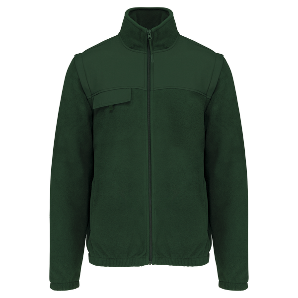 Casaco polar com mangas amovíveis-Forest Green-S-RAG-Tailors-Fardas-e-Uniformes-Vestuario-Pro