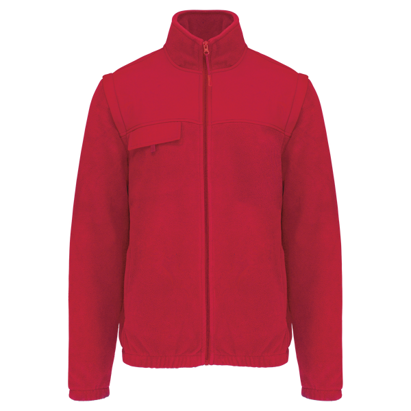 Casaco polar com mangas amovíveis-Red-S-RAG-Tailors-Fardas-e-Uniformes-Vestuario-Pro