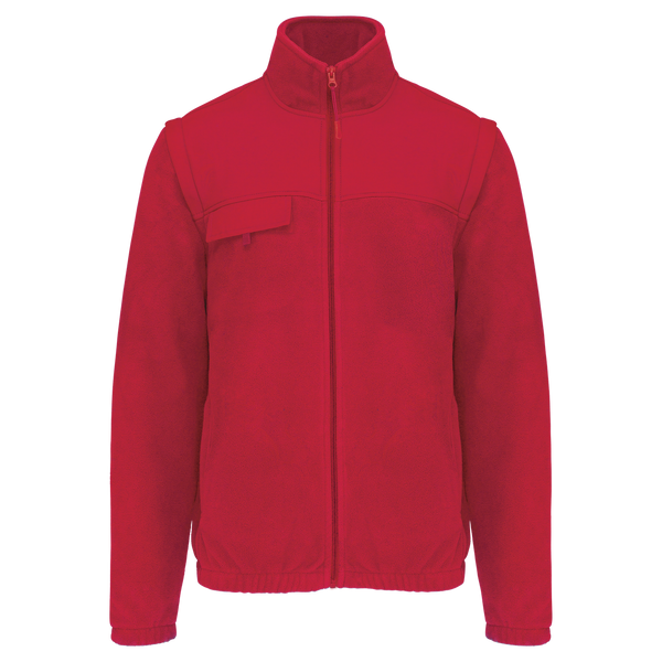 Casaco polar com mangas amovíveis-Red-S-RAG-Tailors-Fardas-e-Uniformes-Vestuario-Pro