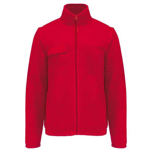 Casaco polar com mangas amovíveis-Red-S-RAG-Tailors-Fardas-e-Uniformes-Vestuario-Pro