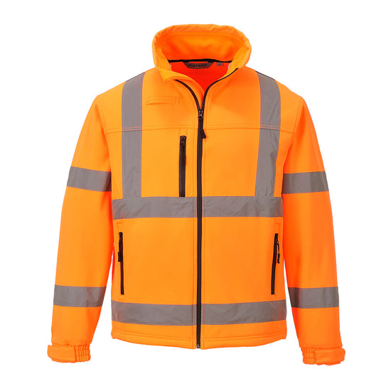Casaco softshell de alta visibilidade (3L)-Laranja-L-RAG-Tailors-Fardas-e-Uniformes-Vestuario-Pro