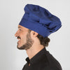 Chapéu Chef Francês com Velcro-Azul-Único-RAG-Tailors-Fardas-e-Uniformes-Vestuario-Pro