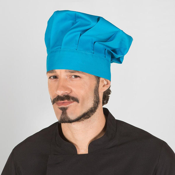 Chapéu Chef Francês com Velcro-Turquesa-Único-RAG-Tailors-Fardas-e-Uniformes-Vestuario-Pro