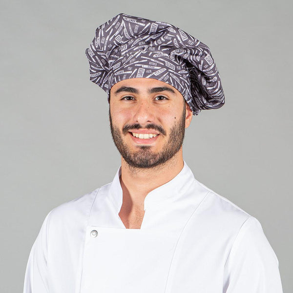 Chapéu de Chefe Unisexo-Único-Facas-RAG-Tailors-Fardas-e-Uniformes-Vestuario-Pro