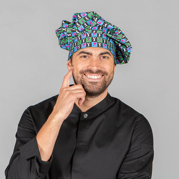 Chapéu de Chefe Unisexo-Único-Simbolos-RAG-Tailors-Fardas-e-Uniformes-Vestuario-Pro