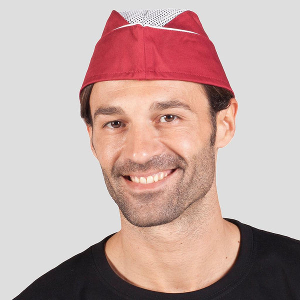 Chapéu de Cozinha Cores com Vivo Pack 6 Unidades-RAG-Tailors-Fardas-e-Uniformes-Vestuario-Pro