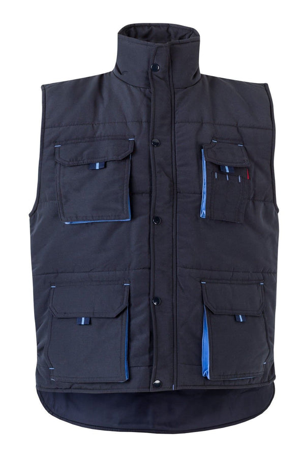 Colete Acolchoado Bicolor Multibolsos-Azul Marinho/Azul Celeste-S-RAG-Tailors-Fardas-e-Uniformes-Vestuario-Pro