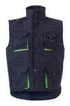 Colete Acolchoado Bicolor Multibolsos-Azul Marinho/Verde Lima-S-RAG-Tailors-Fardas-e-Uniformes-Vestuario-Pro