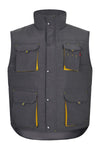 Colete Acolchoado Bicolor Multibolsos-Cinza/Amarelo - 08/17-S-RAG-Tailors-Fardas-e-Uniformes-Vestuario-Pro