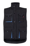 Colete Acolchoado Bicolor Multibolsos-Preto/Azul Celeste-S-RAG-Tailors-Fardas-e-Uniformes-Vestuario-Pro