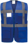 Colete Alta-Visibilidade c/ Bolsos BICOLOR-Azul Royal-S-RAG-Tailors-Fardas-e-Uniformes-Vestuario-Pro