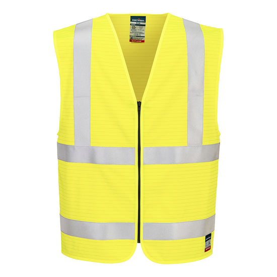 Colete Bizflame Hi-Vis FR com Fecho de Correr-Amarelo-S/M-RAG-Tailors-Fardas-e-Uniformes-Vestuario-Pro