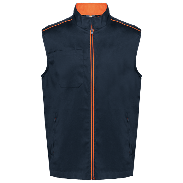 Colete Day To Day-Azul Marinho / Laranja Fluorescente-S-RAG-Tailors-Fardas-e-Uniformes-Vestuario-Pro