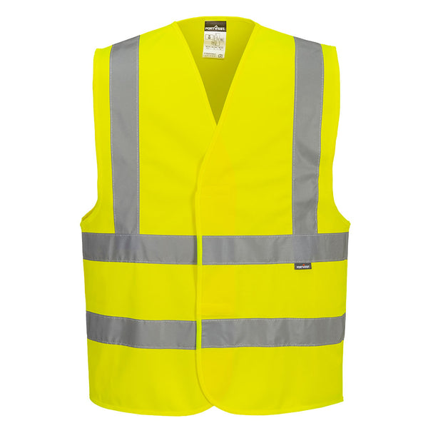 Colete Essential com Tiras e Suspensórios de Alta Visibilidade-Amarelo-XS-RAG-Tailors-Fardas-e-Uniformes-Vestuario-Pro