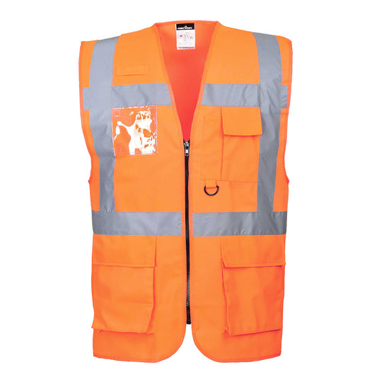 Colete Executive Berlin de Alta Visibilidade-Laranja-XS-RAG-Tailors-Fardas-e-Uniformes-Vestuario-Pro