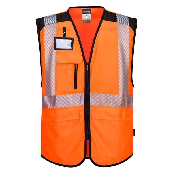 Colete Executivo PW3 Hi-Vis-Laranja/Preto-S-RAG-Tailors-Fardas-e-Uniformes-Vestuario-Pro