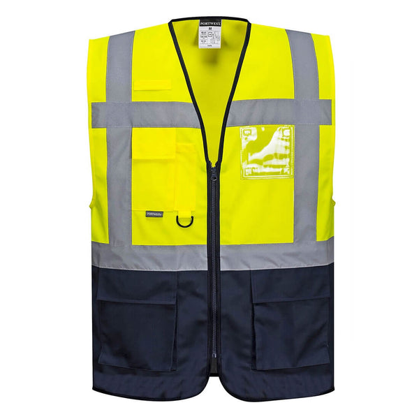 Colete Executivo Warsaw-Amarelo/Marinho-XS-RAG-Tailors-Fardas-e-Uniformes-Vestuario-Pro