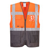 Colete Executivo Warsaw-Laranja/Cinzento-S-RAG-Tailors-Fardas-e-Uniformes-Vestuario-Pro