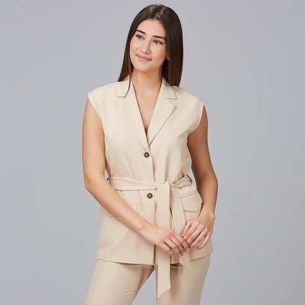 Colete Feminino Vila Real-Beje-XS-RAG-Tailors-Fardas-e-Uniformes-Vestuario-Pro